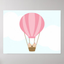 Childrens Wall  on Up  Up And Away  Twin Girls Children S Wall Art Poster