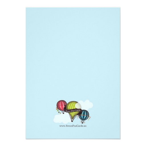 Up Up & Away Hot Air Balloon Invitation