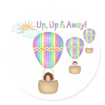 Up Up & Away! Round Sticker