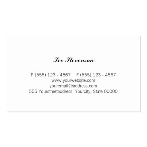 Upholsterer Business card (back side)
