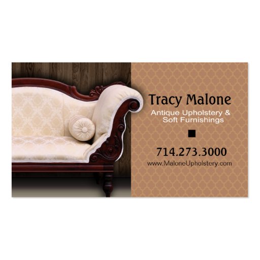 Upholstery Expert, Furniture Designer Business Card Templates Zazzle