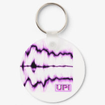 UPI Sound Wave Purple and White Key Chain keychains