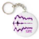 UPI Sound Wave Purple and White Key Chain