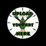 Upload art to clock face marker by Valxart.com wall clocks