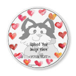 Upload Photo Cartoon Hearts Personalized Magnets magnets