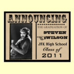 Upload Your Face to this Funny Graduation Card postcards