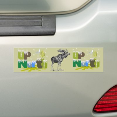 UpNorth Vintage Moose Bumper Stickers by samack