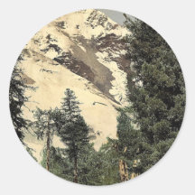 Upper Engadine, Bernina, Grisons, Switzerland clas Round Sticker