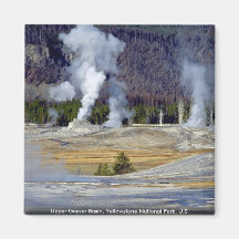 Upper Geyser Basin, Yellowstone National Park, U.S Fridge Magnet
