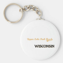 Upper Lake Park Beach Wisconsin Classic Keychains