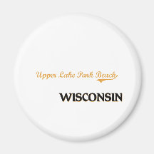 Upper Lake Park Beach Wisconsin Classic Refrigerator Magnet