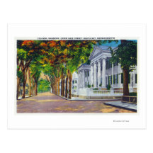 Upper Main Street View of Colonial Mansions Post Cards
