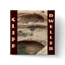 Upper Rock Dwelling at Mesa Verde Pinback Button