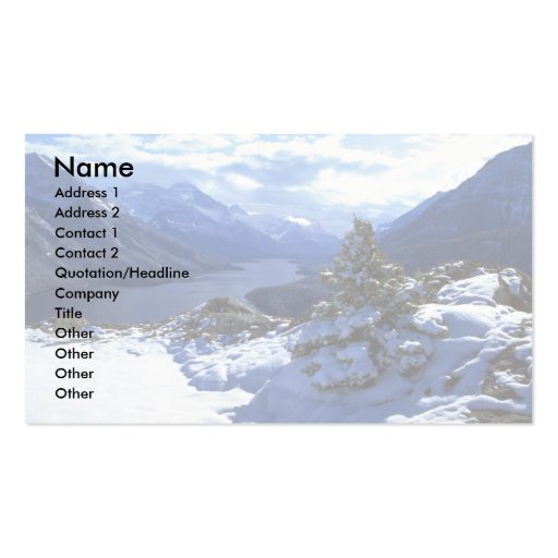 Upper Waterton Lake, Waterton Lakes National Park, Business Card Templates