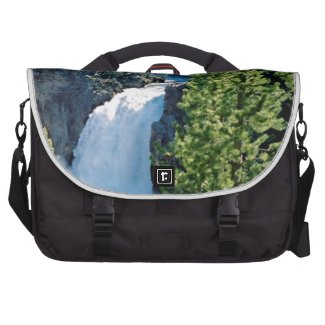Upper Yellowstone Falls Laptop Messenger Bag
