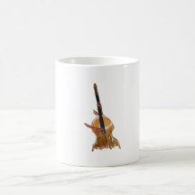 Upright acoustic bass with hands musician coffee mug