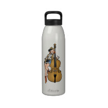 Upright Bass Cowgirl bottle water bottles