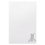 Upright Bass Player Outline Country Style Stationery