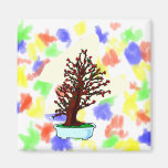 Upright Bonsai Thick Trunked Winter Shape Refrigerator Magnets
