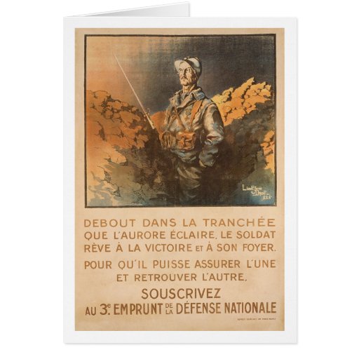 Upright in the Trenches - French Greeting Cards