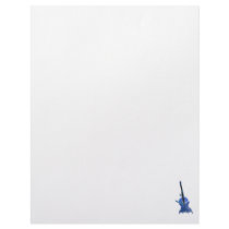 Upright orchestral acoustic double bass blue art customized letterhead