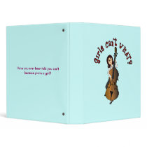 Upright String Double Bass Girl binders