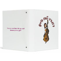 Upright String Double Bass Girl binders
