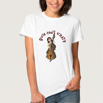 Upright String Double Bass Girl T Shirt