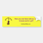 Upright String Double Bass Player Bumper Sticker