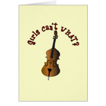 Upright String Double Bass Player Cards