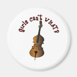 Upright String Double Bass Player Fridge Magnet