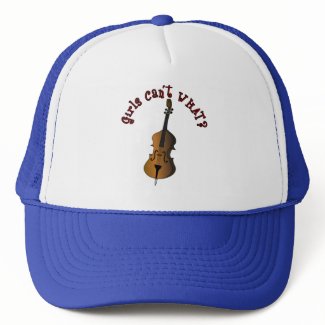 Upright String Double Bass Player Mesh Hat