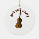 Upright String Double Bass Player Christmas Ornament