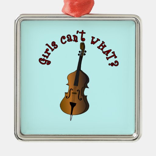 Upright String Double Bass Player Ornaments