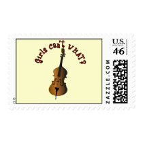Upright String Double Bass Player stamps
