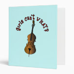 Upright String Double Bass Player Vinyl Binder