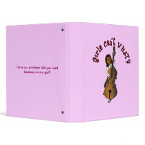 Upright String Double Bass Player Woman binders