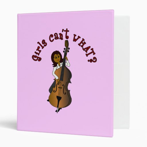 Upright String Double Bass Player Woman Binders