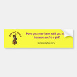 Upright String Double Bass Player Woman Bumper Stickers