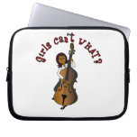 Upright String Double Bass Player Woman Laptop Computer Sleeve