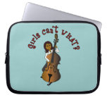 Upright String Double Bass Player Woman Laptop Sleeve