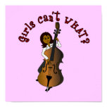 Upright String Double Bass Player Woman Poster