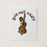 Upright String Double Bass Player Woman Puzzle