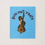Upright String Double Bass Player Woman Puzzles