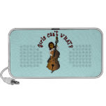 Upright String Double Bass Player Woman Travelling Speaker