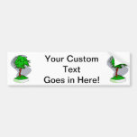 Upright Young Bonsai Graphic Image Design Bumper Stickers