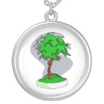 Upright Young Bonsai Graphic Image Design Pendants