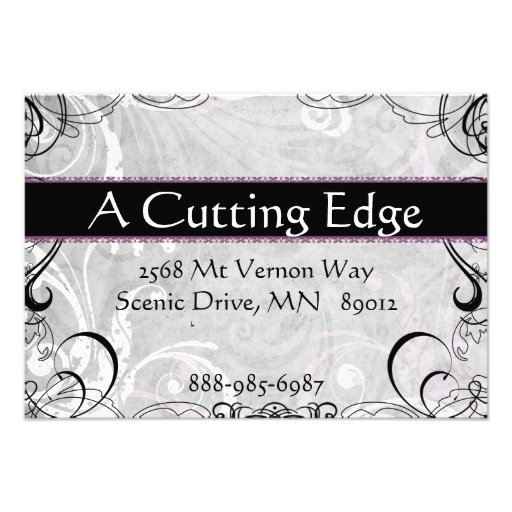 Upscale Swirls and Fluers Salon Gift Card Announcements