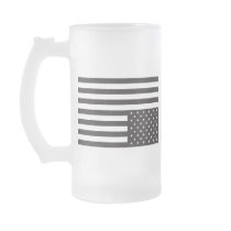 Upside Down American Flag in Black. Mugs