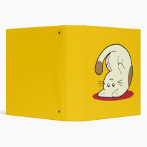 Upside Down Cat 3 Ring Binder